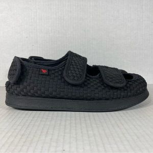 Lesvago Shoes Size 37 US 6 Black Red Diabetic Orthotic Casual Comfort Walking